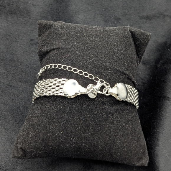 925 Sterling Silver Chain Bracelet Bangle - Picture 4 of 7